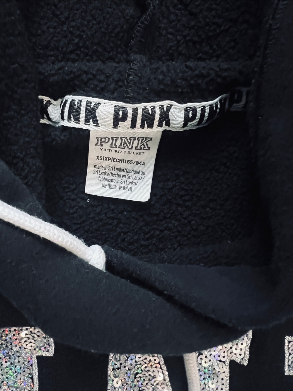 VS PINK RARE BLING WATERCOLOR HOODIE XS - Picture 12 of 12